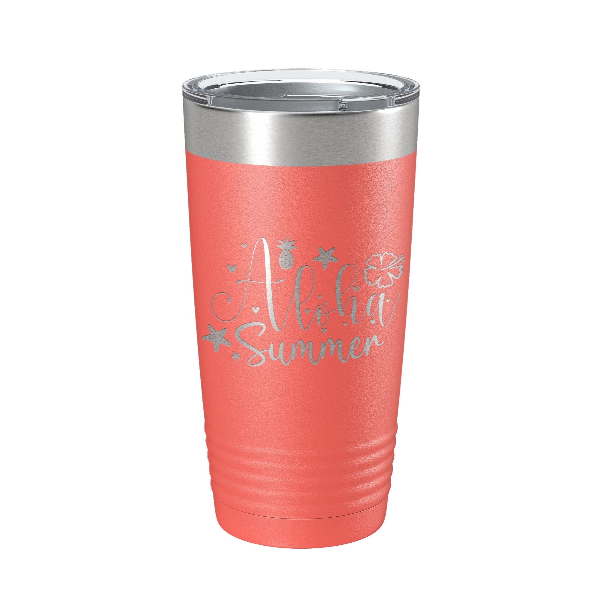 Aloha Summer Tumbler Travel Mug Insulated Laser Engraved Coffee Cup 20 oz-20