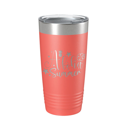 Aloha Summer Tumbler Travel Mug Insulated Laser Engraved Coffee Cup 20 oz-20