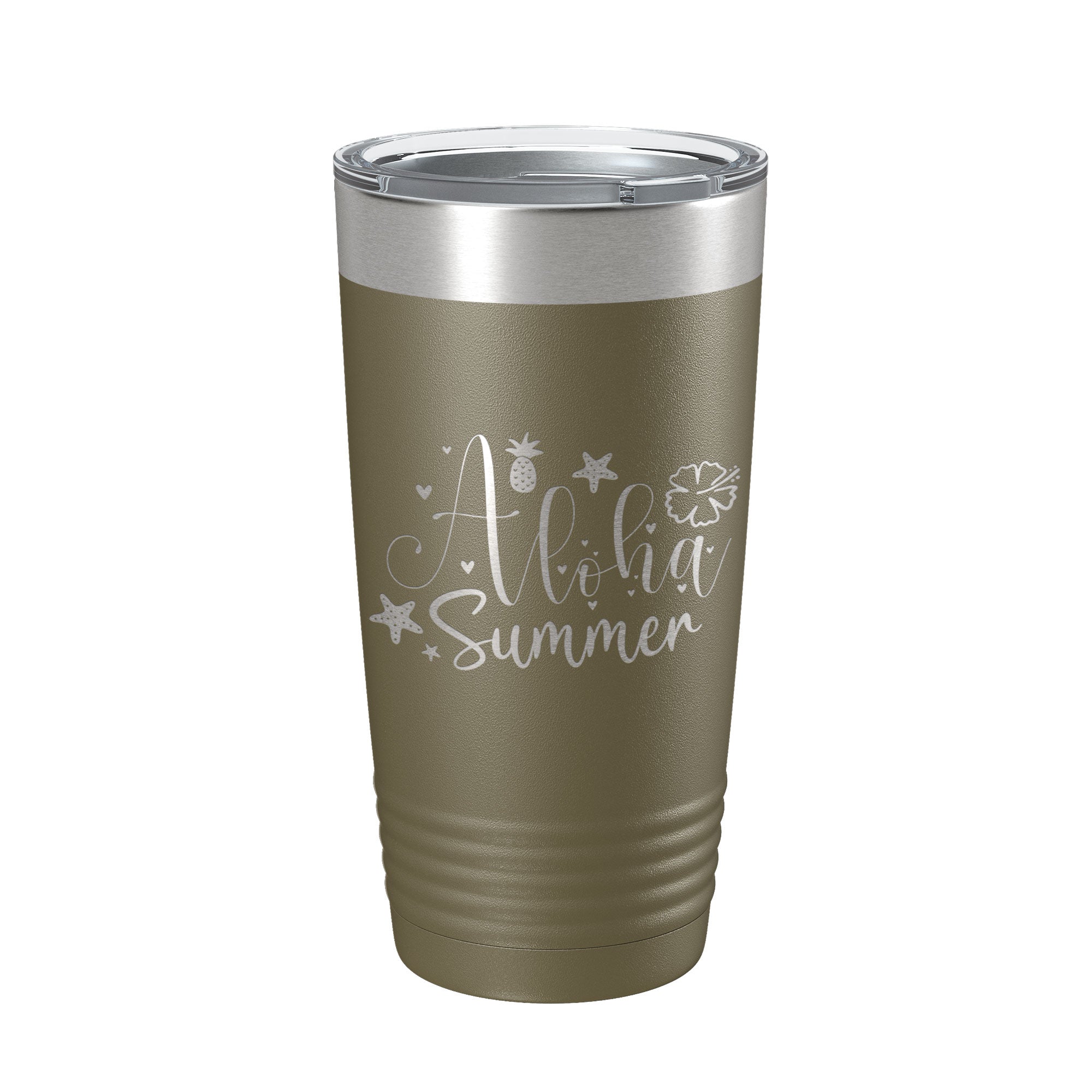 Aloha Summer Tumbler Travel Mug Insulated Laser Engraved Coffee Cup 20 oz-21